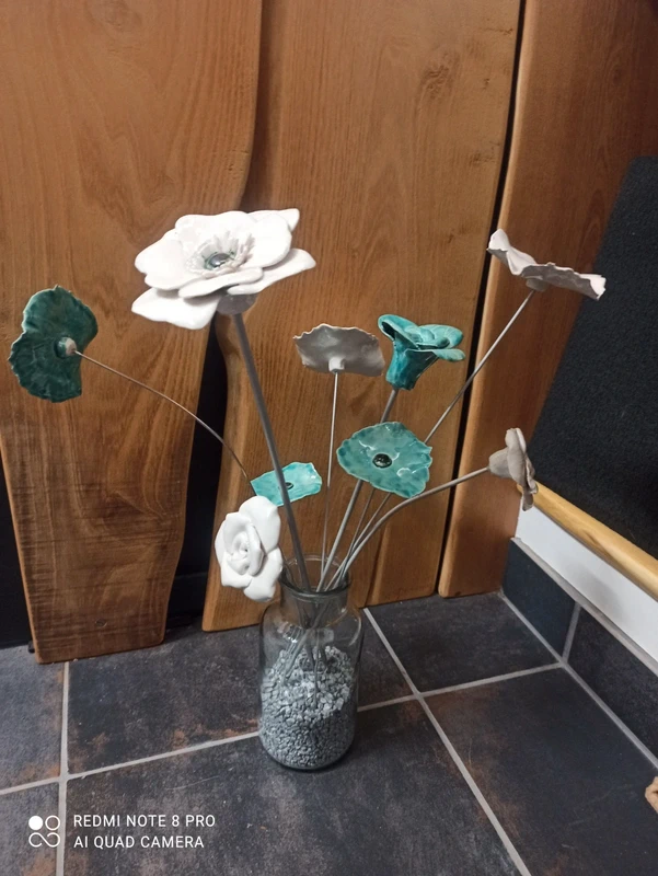 Bouquet de céramique — fleur en céramique, Éclosions Brutes