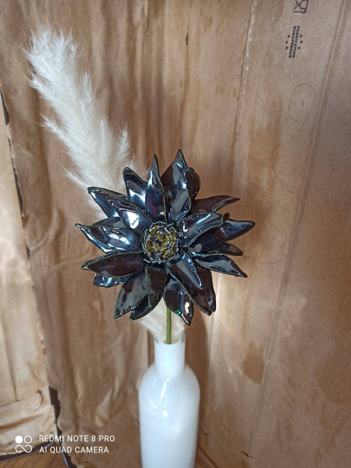 Dahlia métal — fleur en céramique, Éclosions Brutes